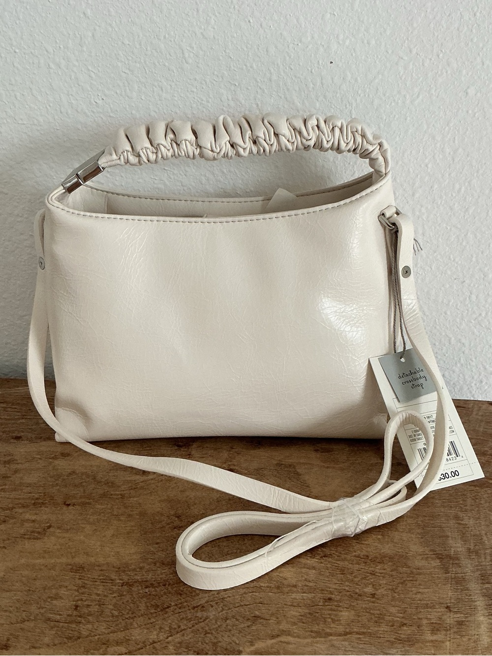 a new day Off-White Ruched-Handle Shoulder Bag